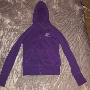 Purple Nike Sportswear Zip-up Hoodie